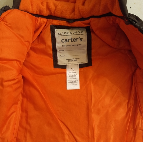 Winter Puffer Jacket Carter's Toddlers Hoodie Camoflauge Adventure Gear 18 mths - Picture 3 of 4